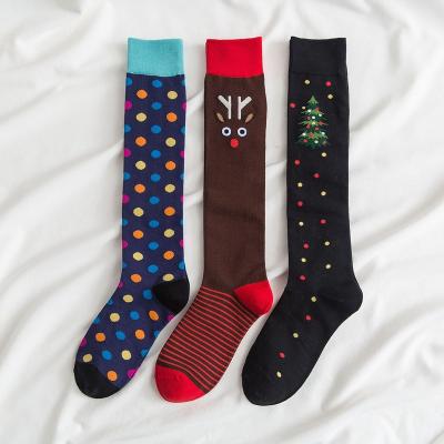 China Custom Wholesale Men Women Knee High Anti-Fault Logo Packing Brand Christmas Christmas Stocking Socks for sale