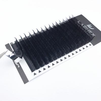 China Easy Handmake False Eyelash Hair Fan Eyelash Extensions 100% Cashmere 25mm Russian 6d Volume Lashes Premade Fans Eyelash Extension for sale