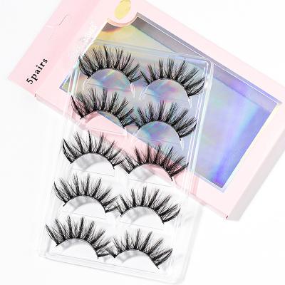 China 5/18/20 Pair Natural Long Fluffy Soft 3D Mink False Eyelashes Handmade Wispy Lashes Natural Makeup Eye Extension Kit Cilios for sale