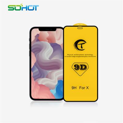 China High Quality Mobile Phone Anti-scratch 9D Transparent Shockproof Tempered Glass Film High For iPhone for sale