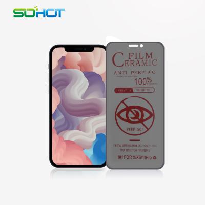 China Newest Ceramic Factory Price Mobile Phone High Transparent Anti-scratch Bubble Free Anti-oil Privacy Screen Protector for sale