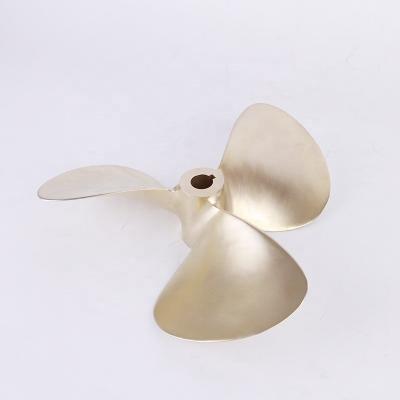 China Boat Bronze Lost Wax Casting CNC Machining Polished Surface 3 Blade Unpolished Outboard Propeller Boat Marine Propeller for sale