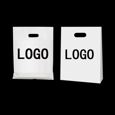 China Recyclable PE Plastic Carry Bag Heavy Duty Shopping Packaging Bags With Customized Logo Sizes For Cosmetics And Apparel Accessaries for sale