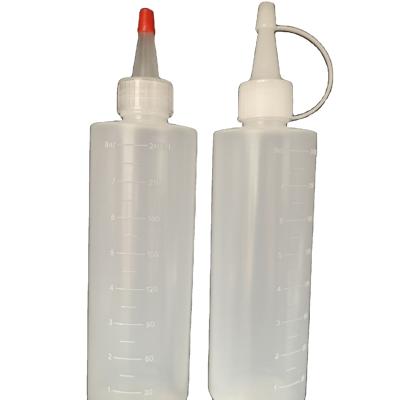 China 4OZ 8OZ 10OZ HDPE Chemical Squeeze Bottle For Ink Or Paint With Spout Point Dropper Cap for sale