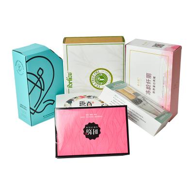 China Recycled Materials Custom Design Printing Color Box For Cosmetic Packaging Skin Care Household Products Packaging Gift Box Small MOQ for sale