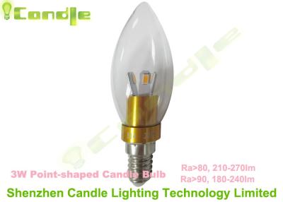 China Epistar 3 w E12 E14 LED Candle Shape Bulb SMD 5630 AC85 - 265V 50 - 60Hz for sale