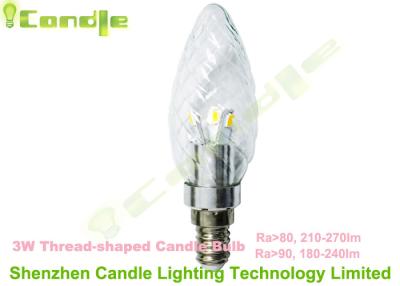 China SMD 5630 3w Led Candle Bulb Dimmable With Epistar Chip / Clear Glass - Screw for sale