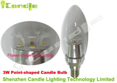 China E14 Dimmable LED Candle Bulb 3Watt  250lm With Transparent Glass Flower Reflectors for sale