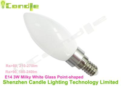 China Milky White Glass Dimmable Led Candle Bulbs E14 AL1070 CE RoHS For Home Decorative for sale