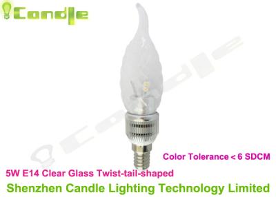 China 5 Watts B22 / E26 / E27 / E14 Led Candle lamp 400lm , Led Light Bulbs For Home for sale