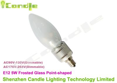 China High Brightness 5w LED Candle Lamp E12 400lm 2200K - 6500K , High Luminous Efficacy for sale