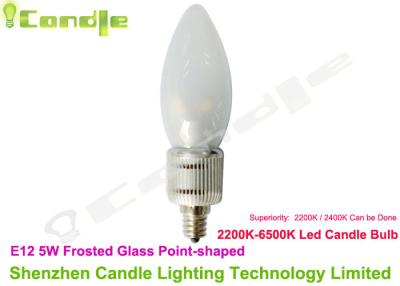 China Frosted Class 5 Watt Dimmable Led Candle Bulbs Screw Base E12 5.0w AL1070 for sale