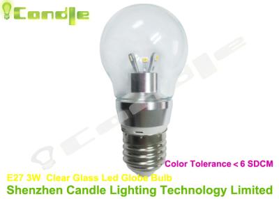 China High Efficiency Home 3w E27 Clear Globe Led Light Bulbs with 360 Degree Angle for sale