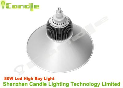 China Natural White Industrial Led High Bay Lighting 80w 6800LM , Silver And Black Color for sale