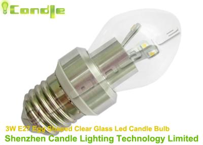 China 360 Degree Egg Shaped E10 E12 Dimmable Led Candle Light Bulb 3watt CRI70 CE for sale