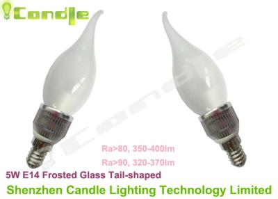 China Tail Shaped 5W Dimmable Led Candle Bulbs With 360° Beam Angle for sale