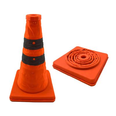 China Road safety ; Vehicle equipped with; Park Premium Traffic Retractable Portable Road Cones With Low PP For Vehicle Road Emergencies for sale