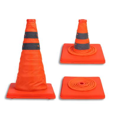 China PP Or ABS Collapsible Traffic Cones Multi Purpose Pop Up Safety Reflective Cone for sale