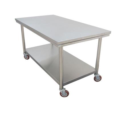 China Assembly Customized Size Heavy Duty Commercial Work Table With Wheels for sale