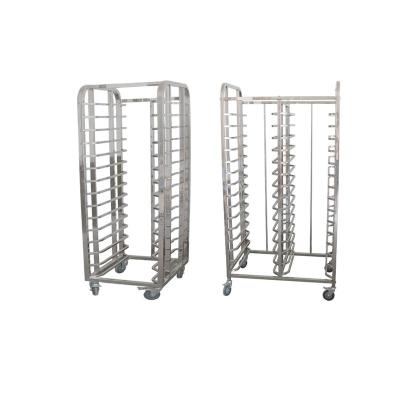 China Treshin Stainless Steel Bakery Pan Trolley Kitchen Trolley Commercial Stainless Steel GN Pan Trolley for sale