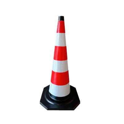 China Pavement Safety Road Street Safety Warning Traffic Economic Soft Reflective Flexible Cone for sale