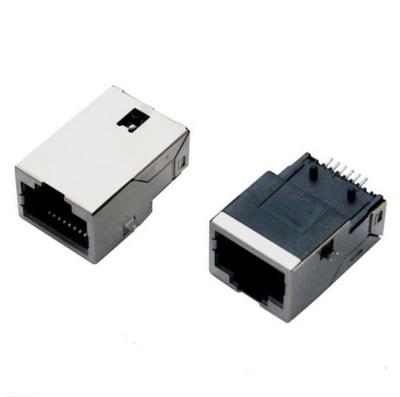 China De magnetische 8P8C Modulaire hefboom van PCB rj45, Oppervlakte zet RJ45-Schakelaar met Transformator op Te koop