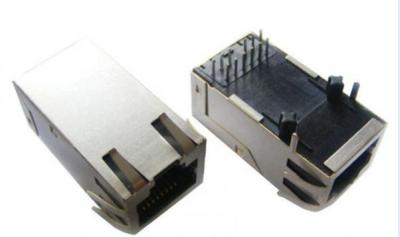 China 10 / 100 / 1000 Base - TX Gigabit RJ45 Jack With Magnetic Modular Connector 60950 - 1 for sale