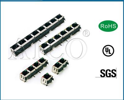 China Professionele Vrouwelijke Rj45 Modulaire Hefboom, PCB-de Schakelaar van Gebruiksrj45 Ethernet Te koop