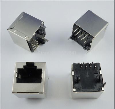 China PBT Or Nylon Housing PCB Jack Socket 8 pin Rj45 Vertical Type for sale