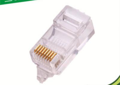 China Male 8p8c Utp Rj45 Vertical Connector Of Copper / Steel / Gilding Material for sale