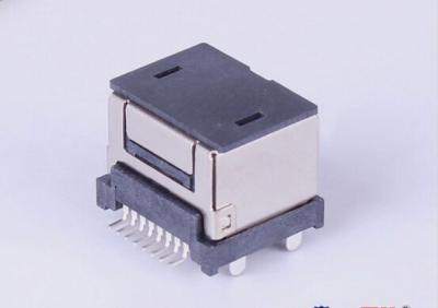 China 10/100/1000 Base-T Rj45 Ethernet Jack / Connector For Audio & Video Use for sale