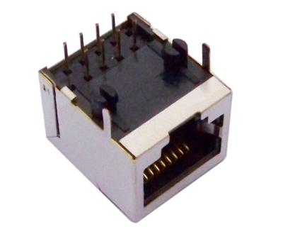 China Single Port 8P8C PCB mount RJ45 Network Modular Jack Connector for sale