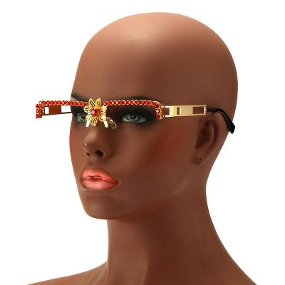 China Fashion sunglasses new wholesale diamond-encrusted personalized no glass women's decoration wear glass frame for sale