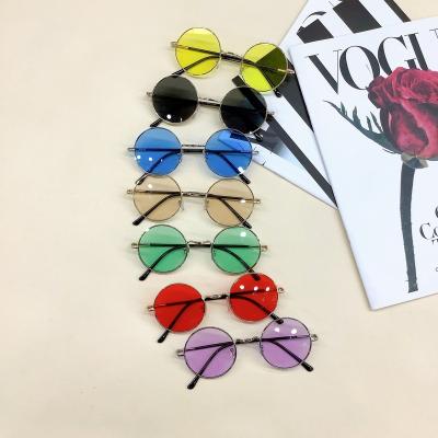 China Retro round sunglasses children's sunglasses fashion boys and girls travel sunshade mirror glasses 2022 for sale