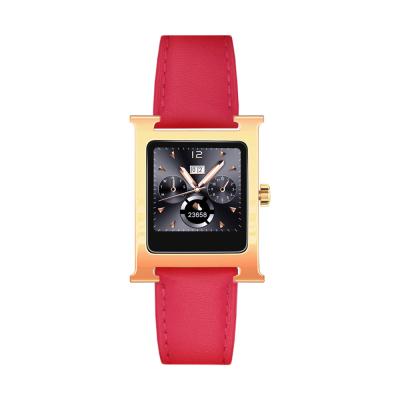 China Luxury Touch Screen Smart Watch 1.3 Inch Touch Screen Waterproof Electronic Smart Watch Leather Bands for sale