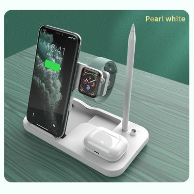 China Foldable Cell Phone Charging Station Qi Wireless Charger 15w 4 in 1 for sale