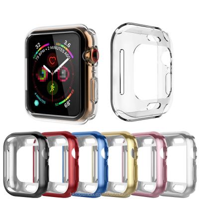 China Shockproof Soft Tpu Cover For Apple Watch Case 44mm 40mm Slim Series 5 Smart Watch 4 Case Protector Cover for sale