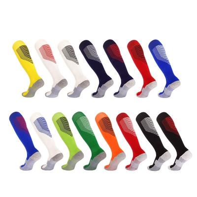 China Best Breathable Selling Custom Made High Elasticity Kids Breathable Long Men Anti Slip Football Socks for sale