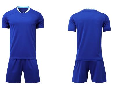 China Sets New Design 2022 2023 Custom LOGO Blue Team Club Kids Simple Mens Soccer Jersey for sale