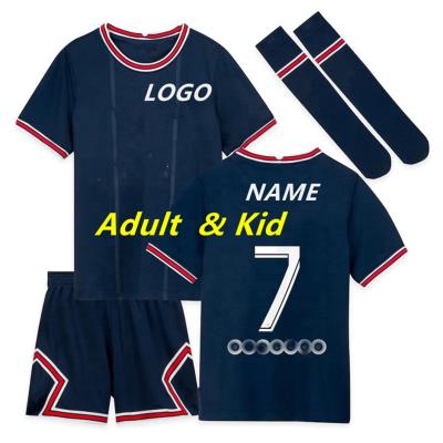 China Comfortable Breathable Quick Dry In Full Running Kit Set Frame Kids Custom 22/23 Soccer Uniform Training Best Soccer Jersey for sale