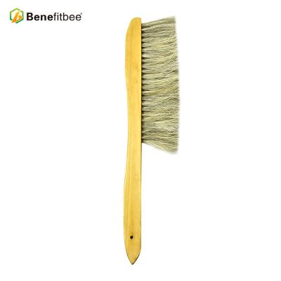 China Bee Farm Hive Double Rows Horsehair Bee Brush For Beekeeping for sale