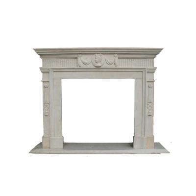 China 2021 sale natural marble hand carved antique fireplace middle class family 180*150*40 for sale