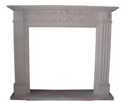 China Good Quality Exported Natural Marble Hand Carved Antique Fireplace Middle Class Family 180*150*40 for sale