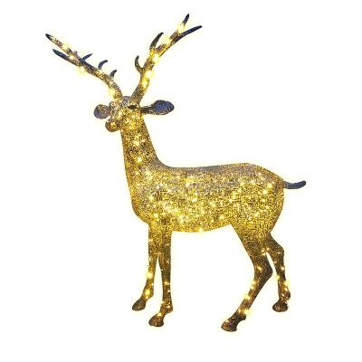 China Europe China Sculpture Factory Customized Abstract High Quality Hollow Stainless Steel Deer For Outdoor Decoration for sale