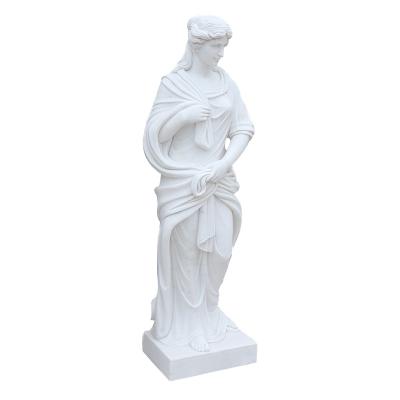 China Minimalist Life Size Natural Marble Hand Carving Four Seasons Famous Goddess Statue Art Sculpture For Garden Decoration for sale