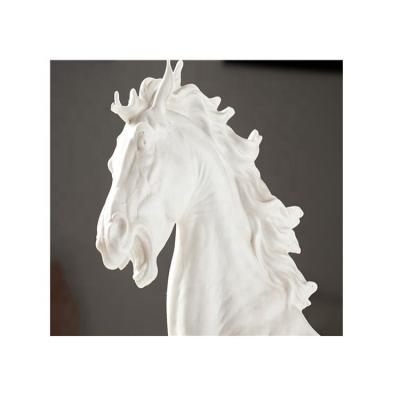 China Minimalist Natural Marble Hand Carved Horse Sculpture for sale