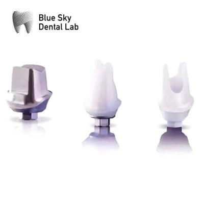 China Abutment de zirconio personalizado con implante de cielo azul de base de titanio en venta