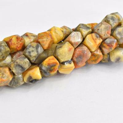 China Trendy Wholesale A Grade Natural Smoorh Charm Gemstone Crazy Lace Agate Bead Stone For Jewelry Making for sale