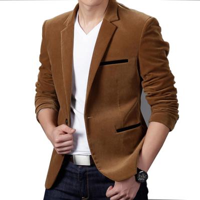 China New Korean Popular High Quality Slim Fit Casual Velvet Breathable Fashion Black Blazers For Men for sale