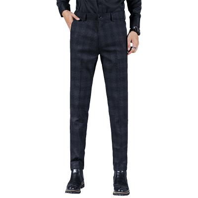 China Autumn Winter British Latest Coat QUICK DRY Breeches Designs Blue Mens Suit Thick Slim Fit Plaid for sale